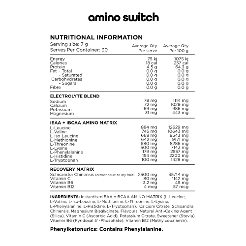Amino Switch - Nutrition King