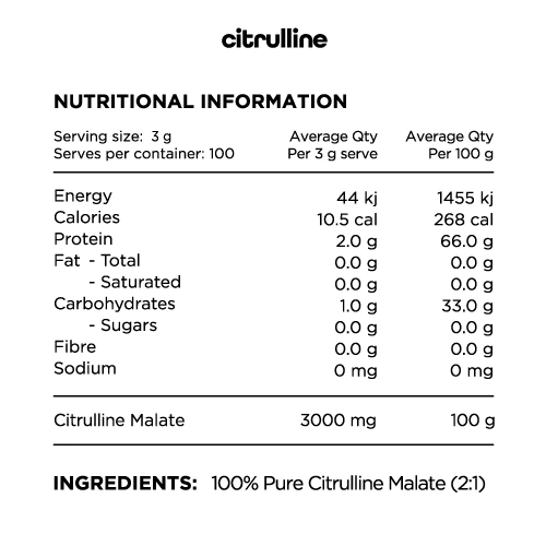 Citrulline Malate 100 serves - Nutrition King