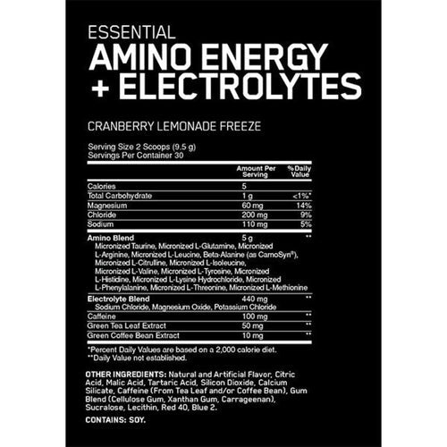 Amino Energy + Electrolytes Sparkling RTD by Optimum Nutrition - Nutrition King